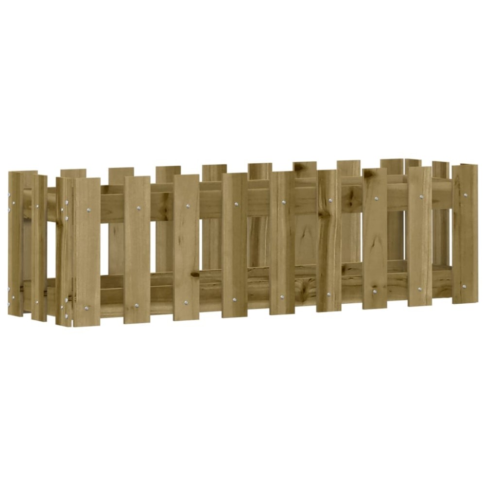 vidaXL Pat înălțat grădină design gard 100x30x30 cm lemn impregnat pin