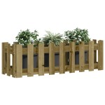 vidaXL Pat înălțat grădină design gard 100x30x30 cm lemn impregnat pin