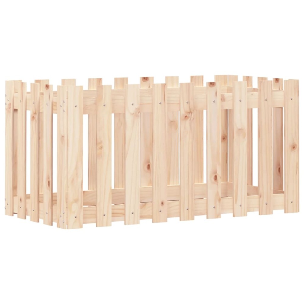 vidaXL Pat înălțat grădină design gard 100x50x50 cm lemn de pin tratat