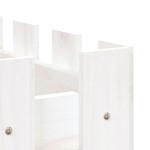 vidaXL Pat înălțat grădină design gard alb 100x50x50cm lemn pin tratat