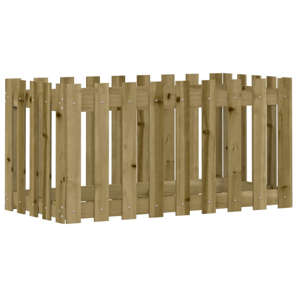vidaXL Pat înălțat grădină design gard 100x50x50 cm lemn impregnat pin