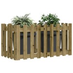 vidaXL Pat înălțat grădină design gard 100x50x50 cm lemn impregnat pin