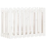 vidaXL Pat înălțat grădină design gard alb 100x50x70cm lemn pin tratat
