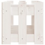 vidaXL Pat înălțat grădină design gard alb 150x30x30cm lemn pin tratat