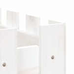 vidaXL Pat înălțat grădină design gard alb 150x30x30cm lemn pin tratat