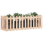 vidaXL Pat înălțat grădină design gard 150x50x50 cm lemn de pin tratat