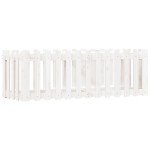 vidaXL Pat înălțat grădină design gard alb 150x50x50cm lemn pin tratat