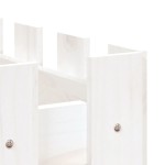 vidaXL Pat înălțat grădină design gard alb 150x50x50cm lemn pin tratat