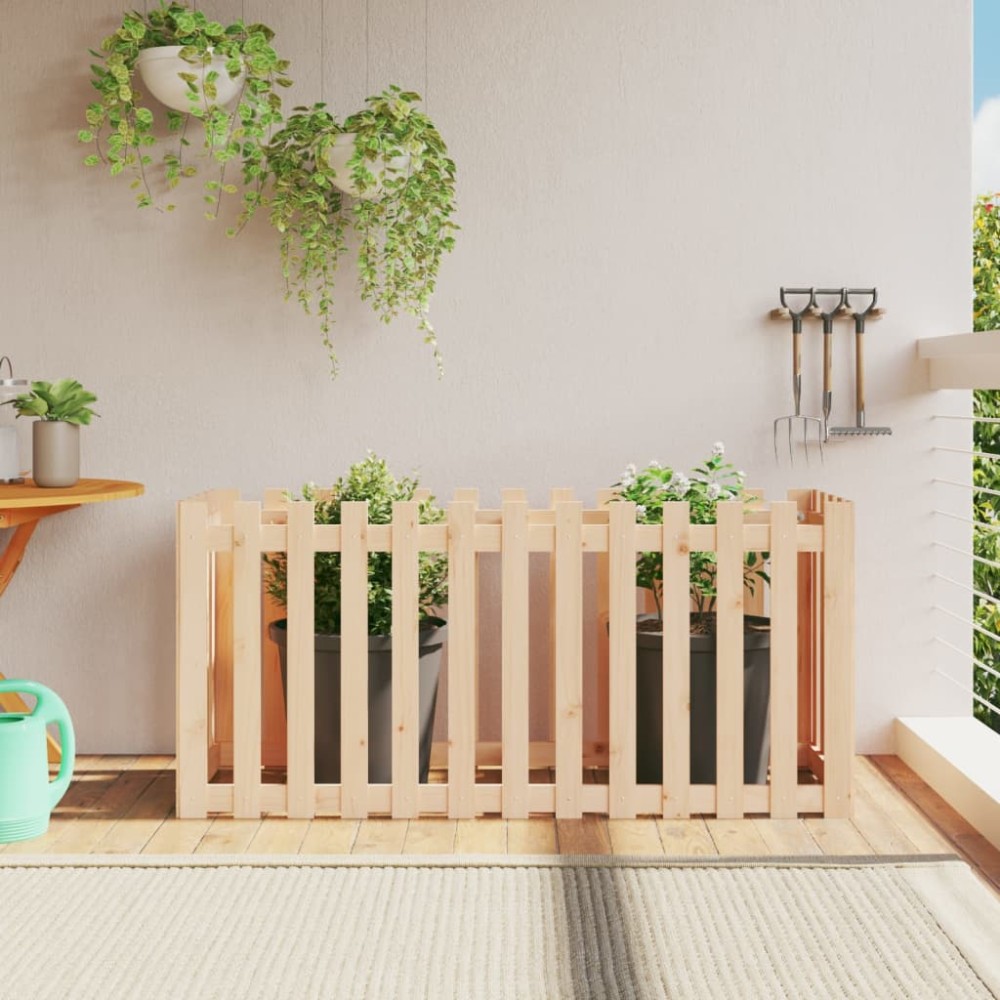 vidaXL Pat înălțat grădină design gard 150x50x70 cm lemn impregnat pin