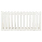 vidaXL Pat înălțat grădină design gard alb 150x50x70cm lemn pin tratat