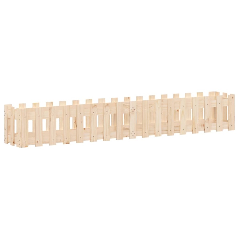 vidaXL Pat înălțat grădină design gard 200x30x30 cm lemn de pin tratat