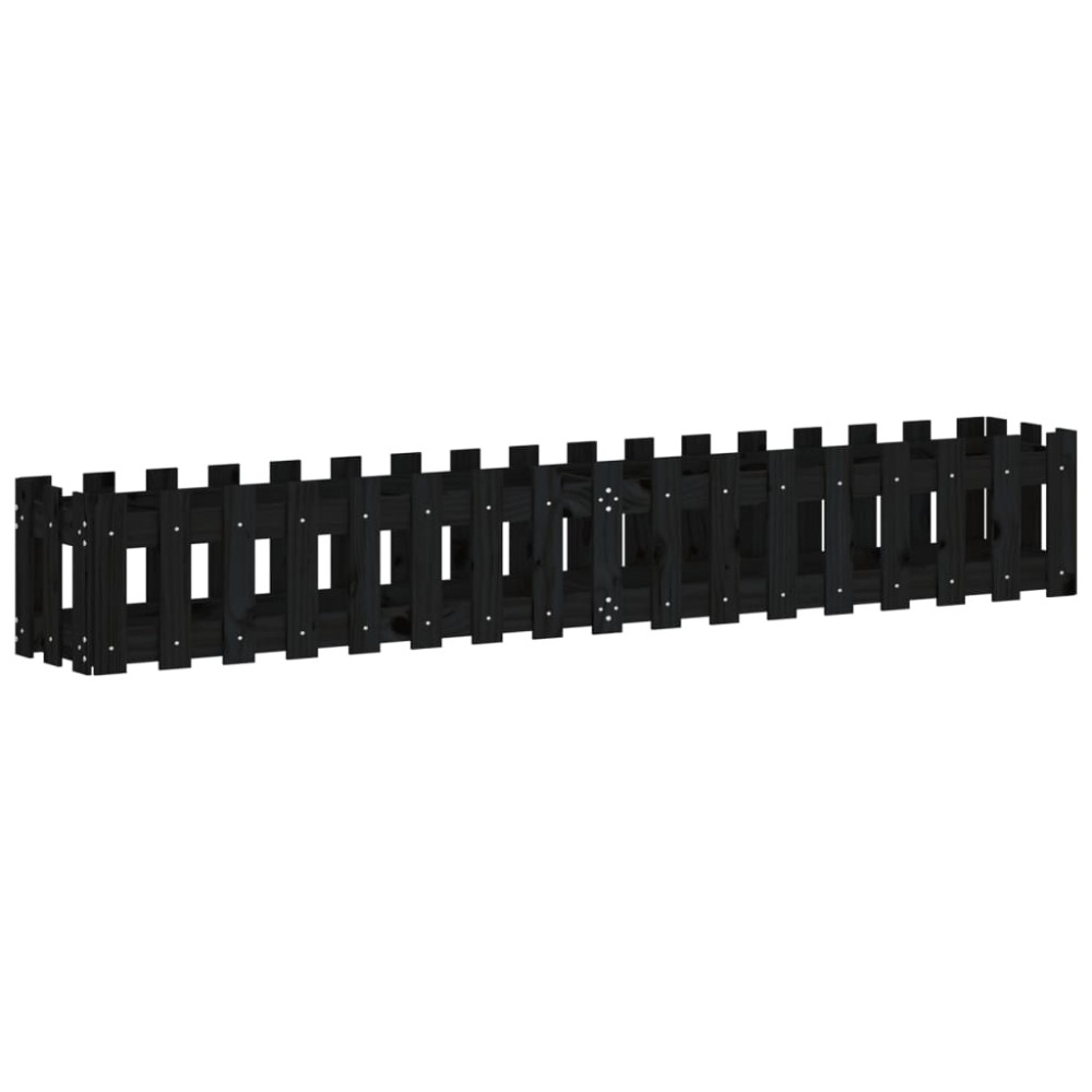 vidaXL Pat înălțat grădină design gard 200x30x30 cm lemn impregnat pin