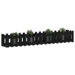 vidaXL Pat înălțat grădină design gard 200x30x30 cm lemn impregnat pin