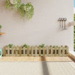 vidaXL Pat înălțat grădină design gard 200x30x30 cm lemn impregnat pin vidaXL Pat înălțat grădină design gard 200x30x30 cm lemn impregnat pin