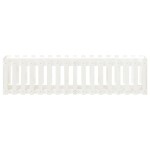 vidaXL Pat înălțat grădină design gard alb 200x50x50cm lemn pin tratat vidaXL Pat înălțat grădină design gard alb 200x50x50cm lemn pin tratat