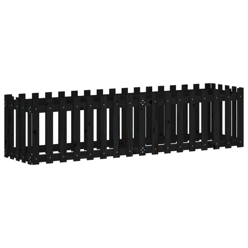 vidaXL Pat înălțat grădină design gard 200x50x50 cm lemn impregnat pin