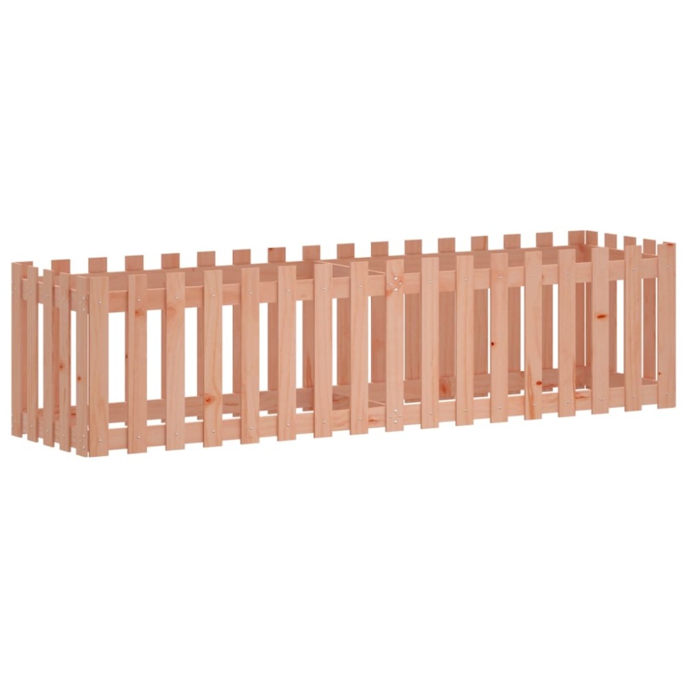 vidaXL Pat înălțat grădină cu design gard 200x50x50 cm lemn douglas