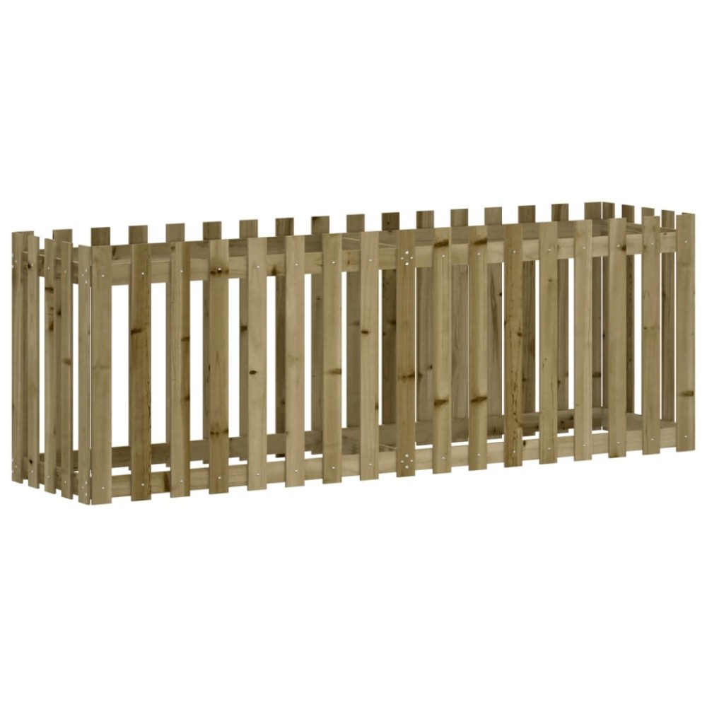 vidaXL Pat înălțat grădină design gard 200x50x70 cm lemn impregnat pin