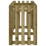 vidaXL Pat înălțat grădină design gard 200x50x70 cm lemn impregnat pin vidaXL Pat înălțat grădină design gard 200x50x70 cm lemn impregnat pin