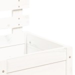 vidaXL Jardinieră de grădină cu raft alb 39x39,5x114 cm lemn masiv pin