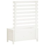 vidaXL Jardinieră de grădină cu raft alb 79x39,5x114 cm lemn masiv pin vidaXL Jardinieră de grădină cu raft alb 79x39,5x114 cm lemn masiv pin
