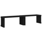 vidaXL Bancă grădină extensibilă negru 212,5x40,5x45 cm lemn masiv pin