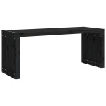 vidaXL Bancă grădină extensibilă negru 212,5x40,5x45 cm lemn masiv pin