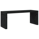vidaXL Bancă grădină extensibilă negru 212,5x40,5x45 cm lemn masiv pin