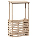 vidaXL Masă bar de exterior cu acoperiș, 112,5x57x195,5 cm, lemn masiv vidaXL Masă bar de exterior cu acoperiș, 112,5x57x195,5 cm, lemn masiv