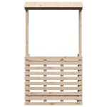 vidaXL Masă bar de exterior cu acoperiș, 112,5x57x195,5 cm, lemn masiv vidaXL Masă bar de exterior cu acoperiș, 112,5x57x195,5 cm, lemn masiv