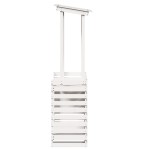 vidaXL Masă bar de exterior cu acoperiș, alb, 112,5x57x195,5 cm, lemn vidaXL Masă bar de exterior cu acoperiș, alb, 112,5x57x195,5 cm, lemn