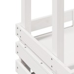 vidaXL Masă bar de exterior cu acoperiș, alb, 112,5x57x195,5 cm, lemn vidaXL Masă bar de exterior cu acoperiș, alb, 112,5x57x195,5 cm, lemn