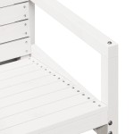 vidaXL Scaun de grădină, alb, 57,5x63x76 cm, lemn masiv de pin