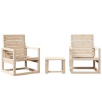 vidaXL Set mobilier de grădină, 3 piese, lemn masiv de pin vidaXL Set mobilier de grădină, 3 piese, lemn masiv de pin