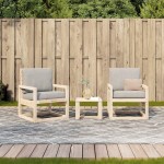 vidaXL Set mobilier de grădină, 3 piese, lemn masiv de pin vidaXL Set mobilier de grădină, 3 piese, lemn masiv de pin