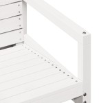 vidaXL Set mobilier de grădină, 3 piese, alb, lemn masiv de pin