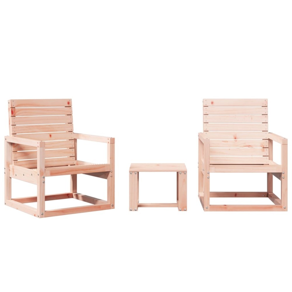 vidaXL Set mobilier de grădină, 3 piese, lemn masiv douglas
