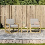 vidaXL Set mobilier de grădină, 3 piese, lemn de pin impregnat vidaXL Set mobilier de grădină, 3 piese, lemn de pin impregnat