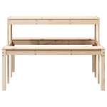 vidaXL Masă de picnic, 110x134x75 cm, lemn masiv de pin vidaXL Masă de picnic, 110x134x75 cm, lemn masiv de pin