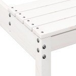 vidaXL Masă de picnic, alb, 110x134x75 cm, lemn masiv de pin vidaXL Masă de picnic, alb, 110x134x75 cm, lemn masiv de pin