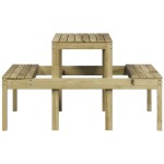 vidaXL Masă de picnic, 110x134x75 cm, lemn impregnat de pin vidaXL Masă de picnic, 110x134x75 cm, lemn impregnat de pin