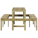 vidaXL Masă de picnic, 160x134x75 cm, lemn impregnat de pin
