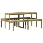 vidaXL Masă de picnic, 160x134x75 cm, lemn impregnat de pin