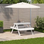 vidaXL Masă de picnic, 105x134x75 cm, lemn masiv de pin vidaXL Masă de picnic, 105x134x75 cm, lemn masiv de pin