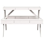 vidaXL Masă de picnic, 105x134x75 cm, lemn masiv de pin vidaXL Masă de picnic, 105x134x75 cm, lemn masiv de pin