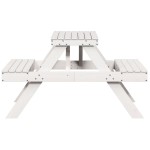 vidaXL Masă de picnic, 105x134x75 cm, lemn masiv de pin vidaXL Masă de picnic, 105x134x75 cm, lemn masiv de pin