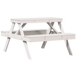 vidaXL Masă de picnic, 105x134x75 cm, lemn masiv de pin vidaXL Masă de picnic, 105x134x75 cm, lemn masiv de pin