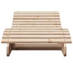 vidaXL Șezlonguri, 2 buc., 205x60x31,5 cm, lemn masiv pin