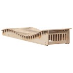 vidaXL Șezlonguri, 2 buc., 205x60x31,5 cm, lemn masiv pin