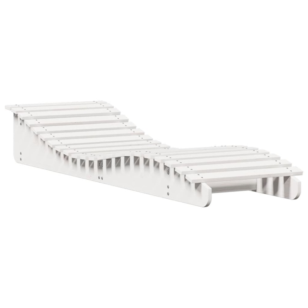 vidaXL Șezlong, alb, 205x60x31,5 cm, lemn masiv de pin